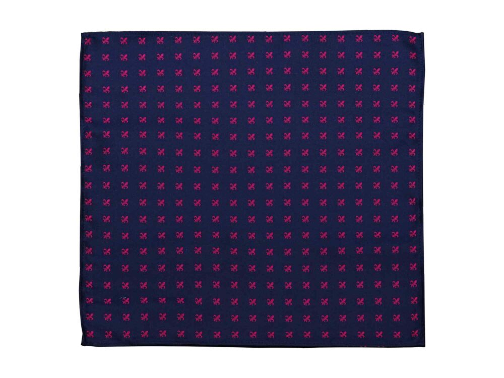 X001C1FRG1_Pocket_Square_Fleur_de_Lis_Silk_25x25_Dark Blue_fuchsia_1_BR.jpg