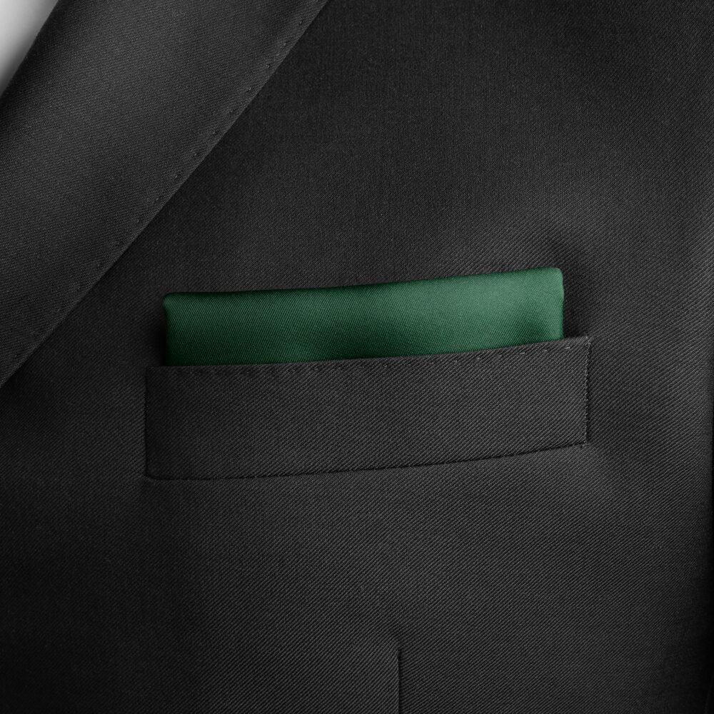 X001LN1IB3 - Pocket square microfiber satin 30x30 (dark green) -6_ Presidential Fold.jpg